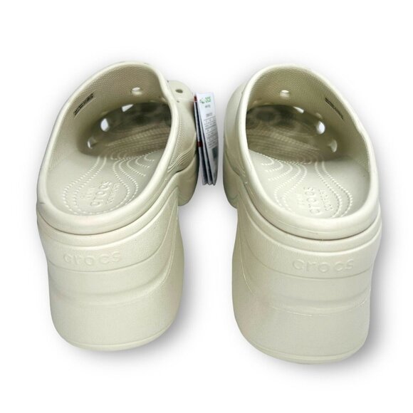 NEW Crocs Siren Clog Women's Size W12/M10 High Heel Platform Stylish Color Bone - Picture 5 of 9